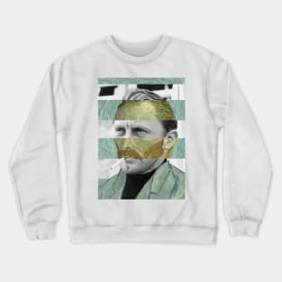 Self Portrait by Vincent Van Gogh and Kirk Douglas Crewneck Sweatshirt